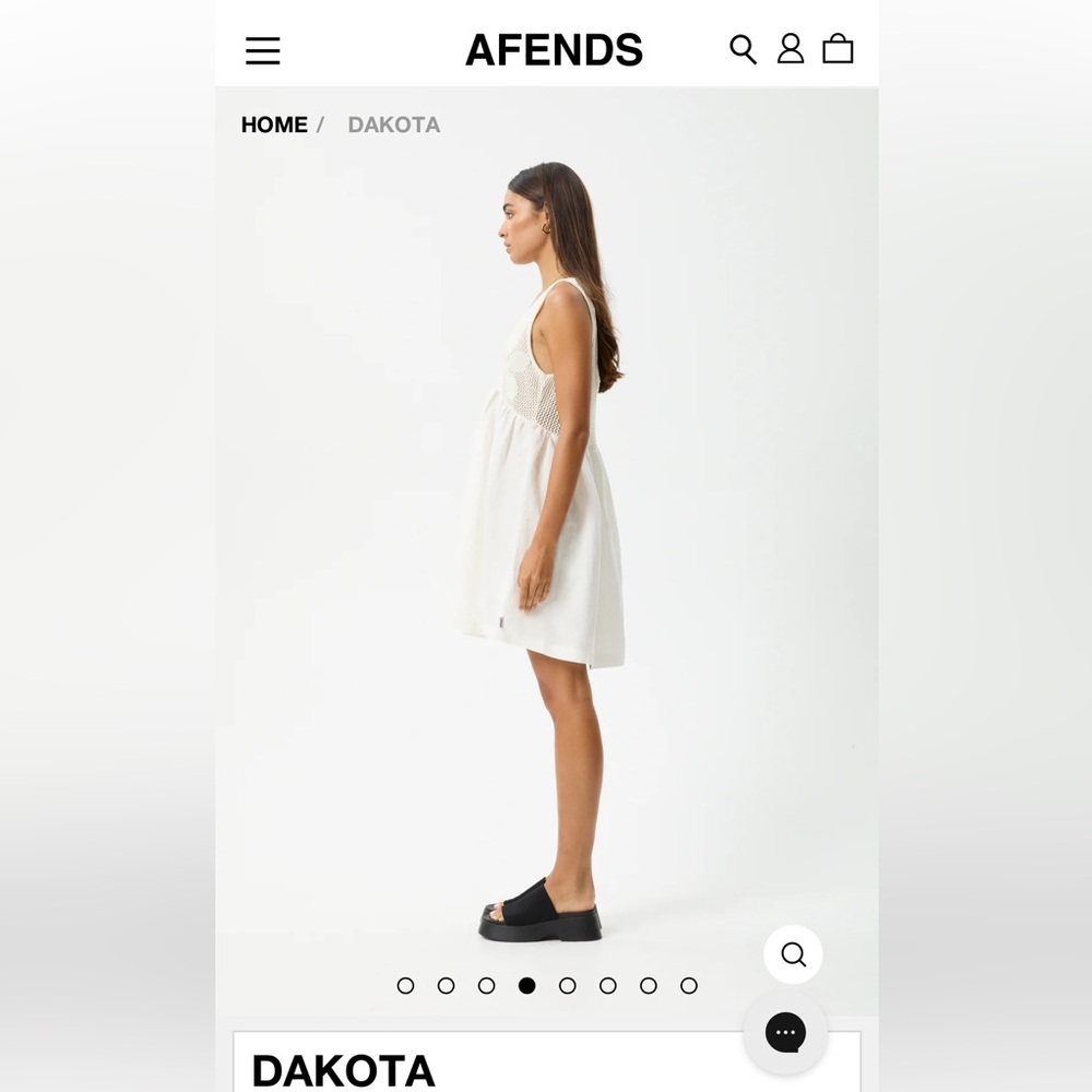 AFENDS Dakota Dress in White short mini crochet - XS/S 0/2 - NWT - Picture 4 of 13